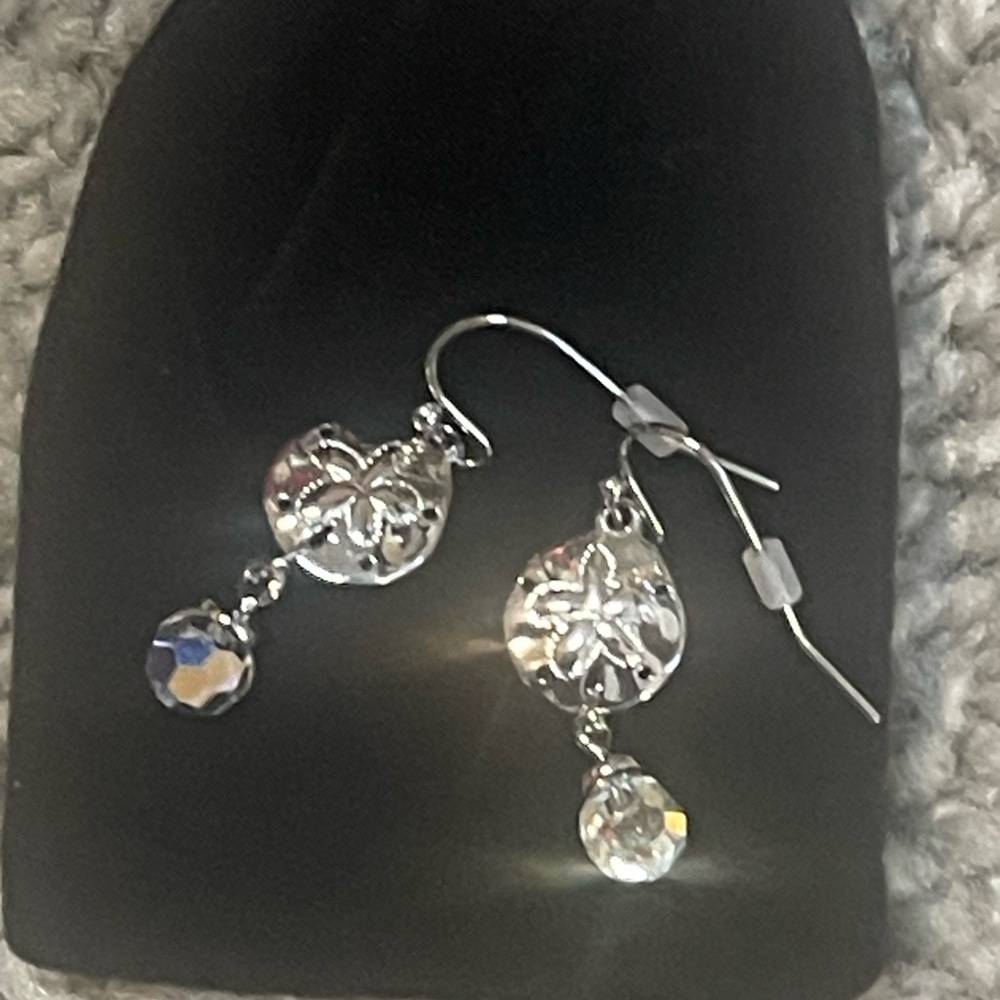 Swarovski Hang Drop Earrings With Overlay